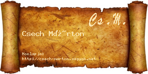 Csech Márton névjegykártya